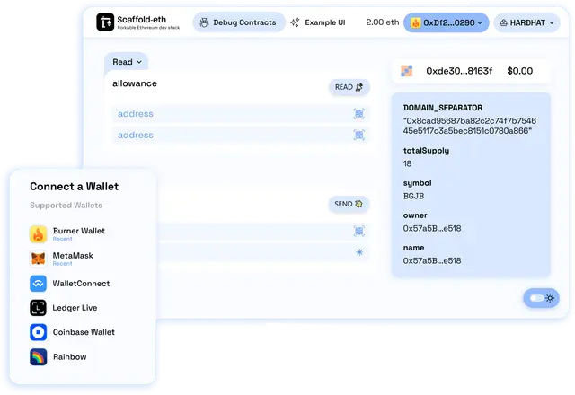 Scaffold-ETH 2 debug screenshot